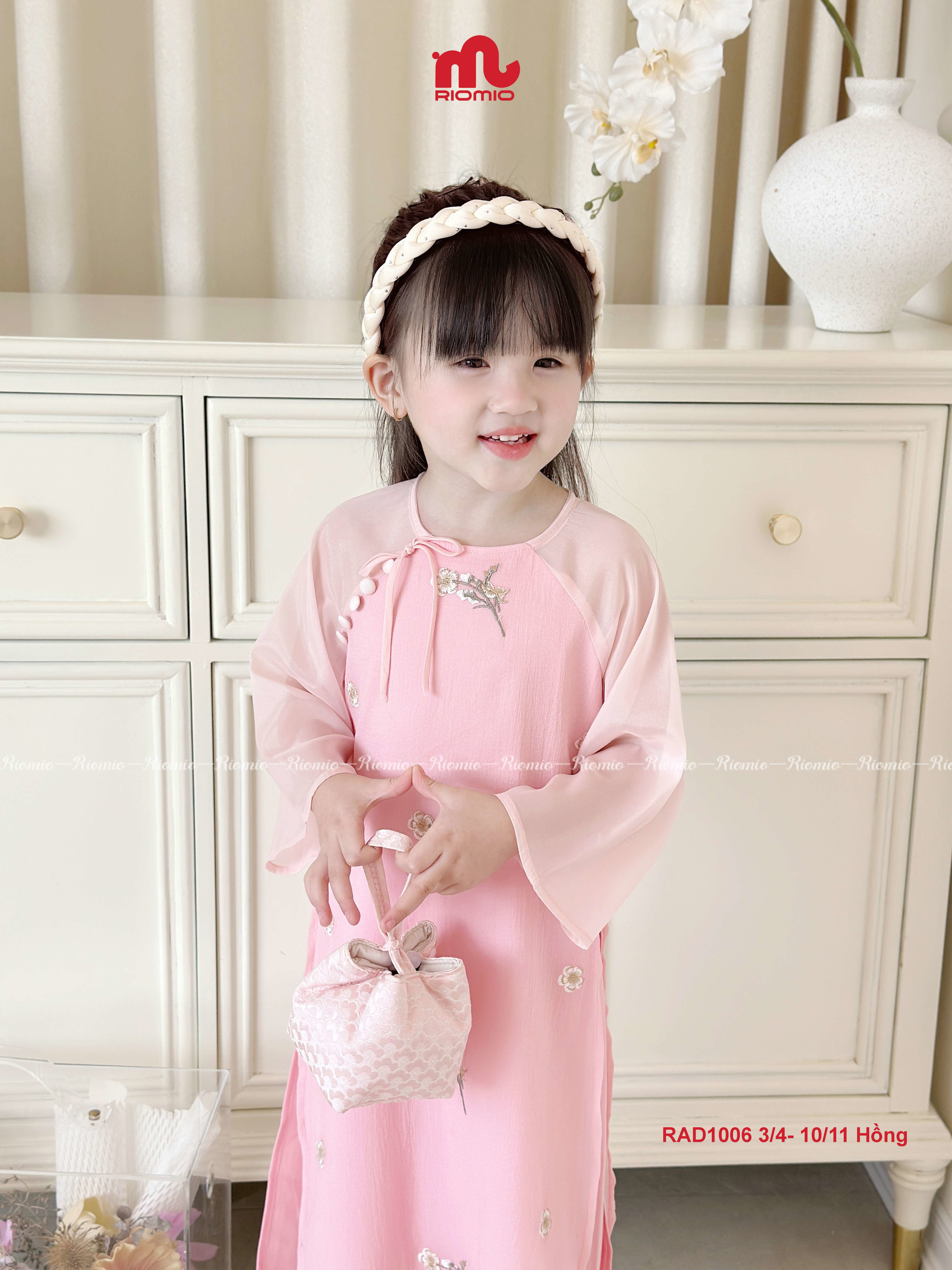 Áo dài BG tơ hoa Ngọc Lam 3 - 11 tuổi