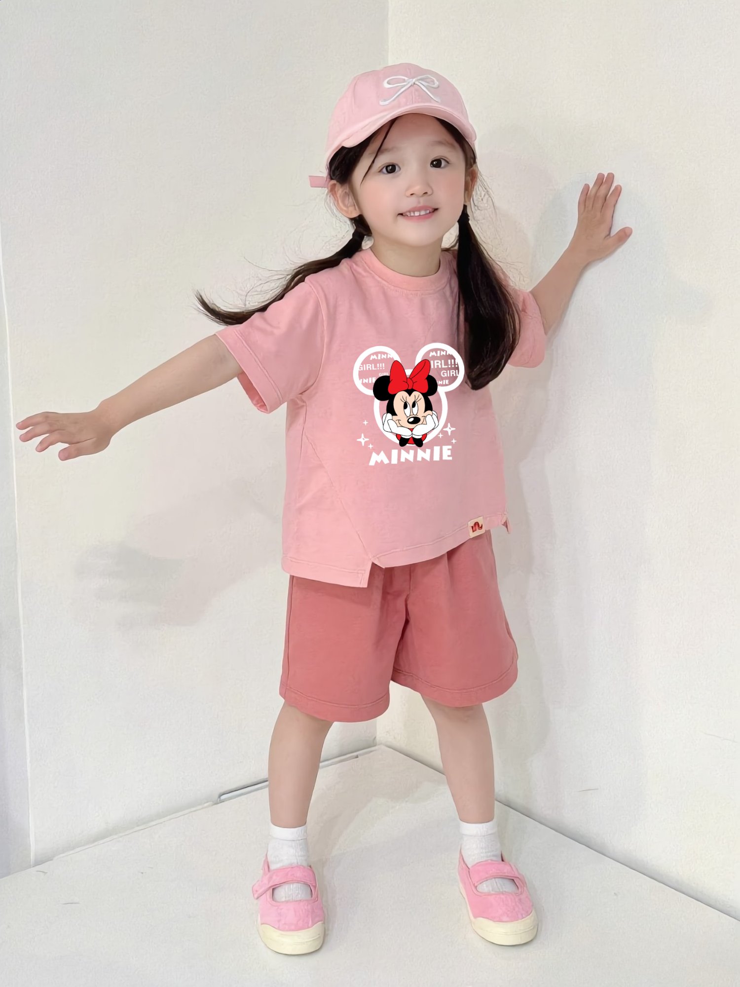 Bộ cotton bé gái cộc tay 2-7 tuổi
