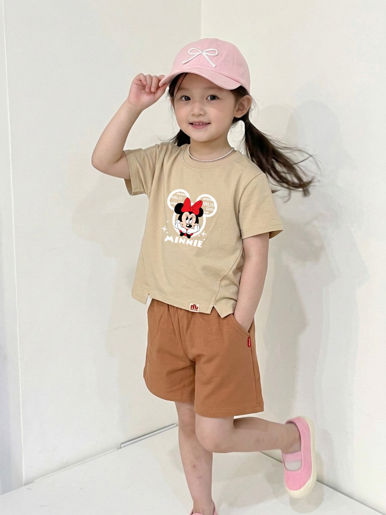 Bộ cotton bé gái cộc tay 2-7 tuổi