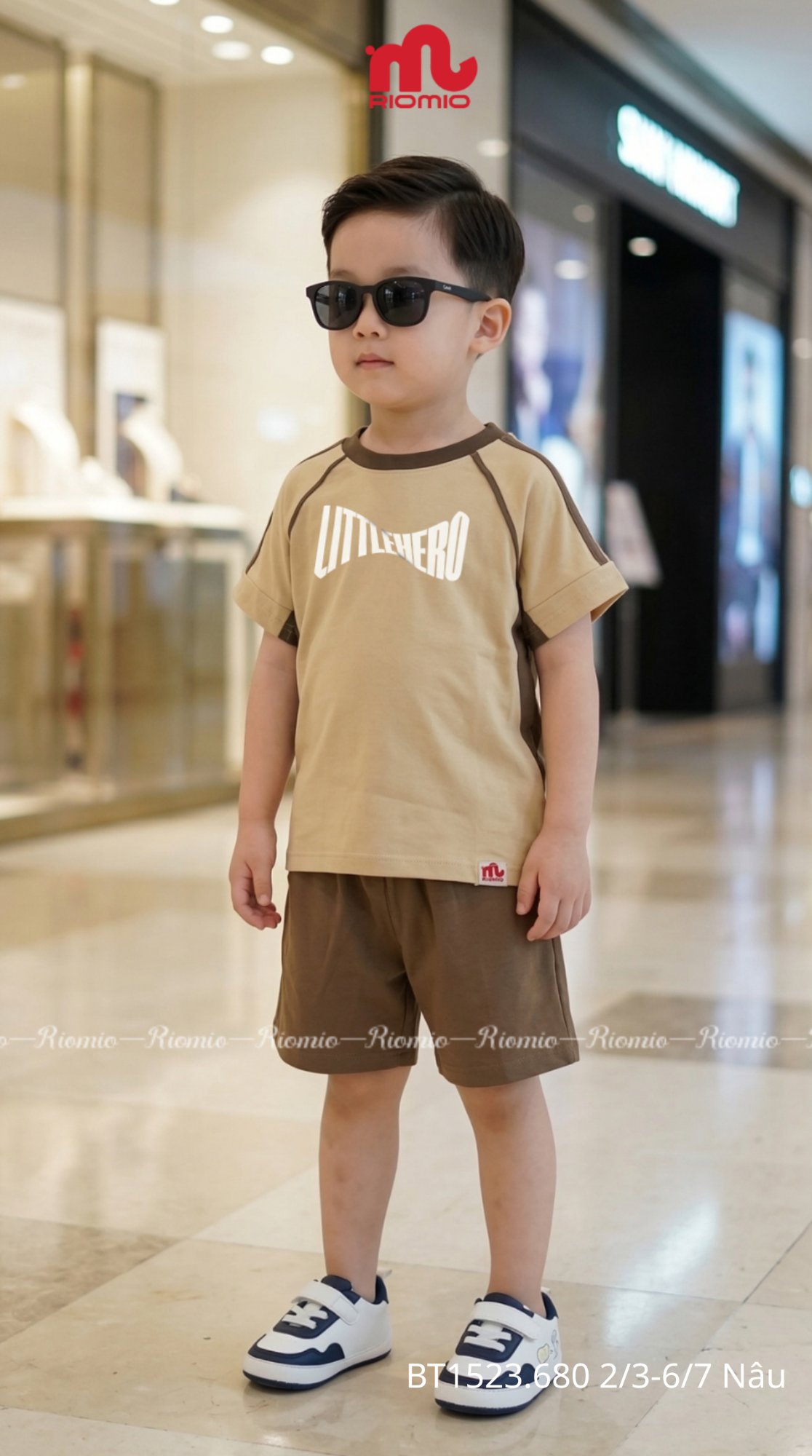 Bộ cotton bé trai cộc tay 2-7 tuổi