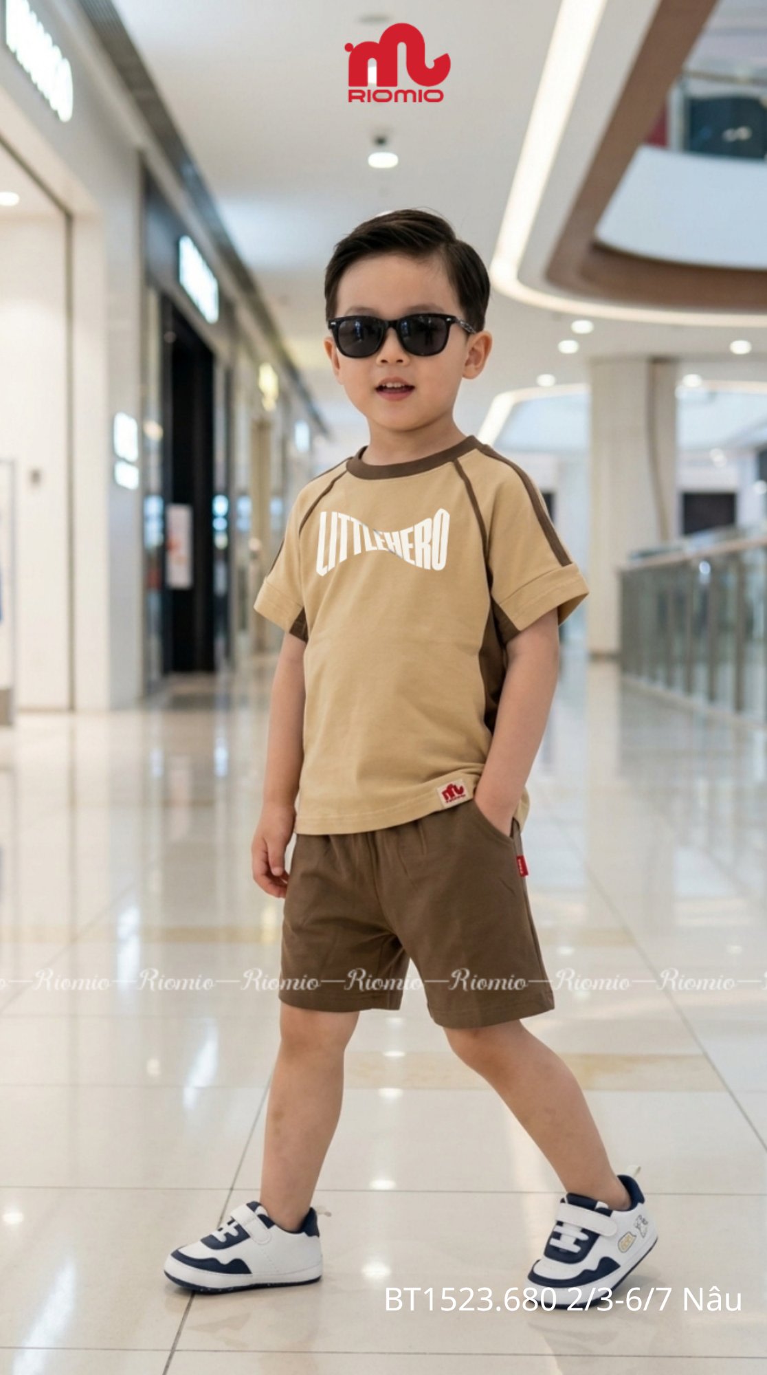 Bộ cotton bé trai cộc tay 2-7 tuổi
