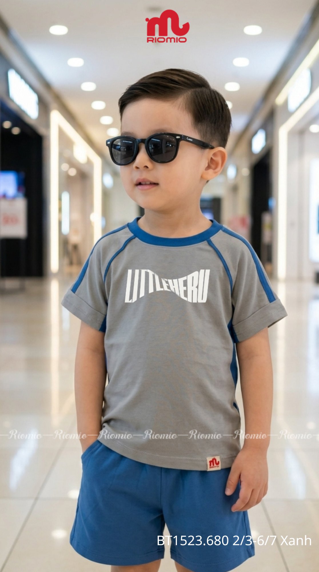 Bộ cotton bé trai cộc tay 2-7 tuổi