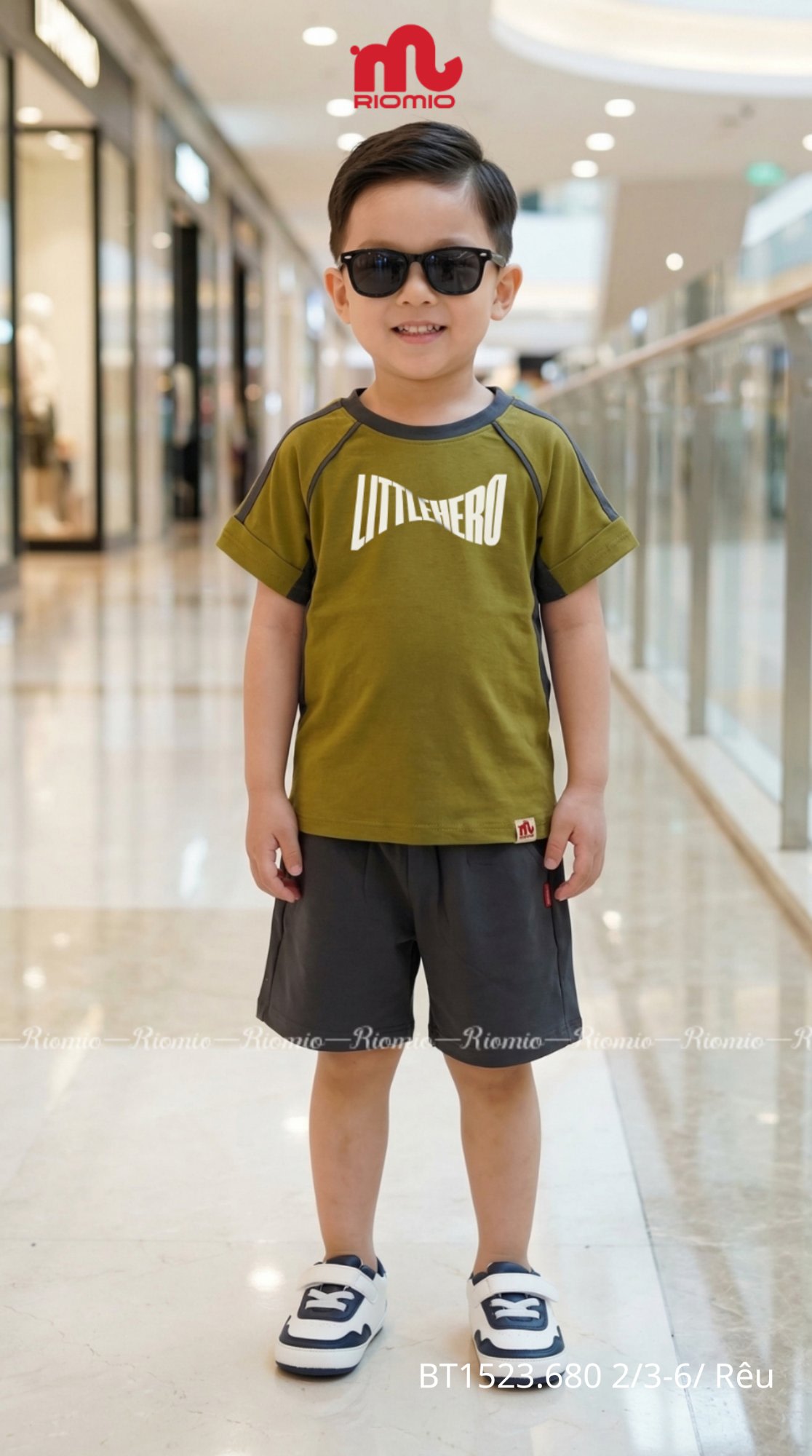 Bộ cotton bé trai cộc tay 2-7 tuổi