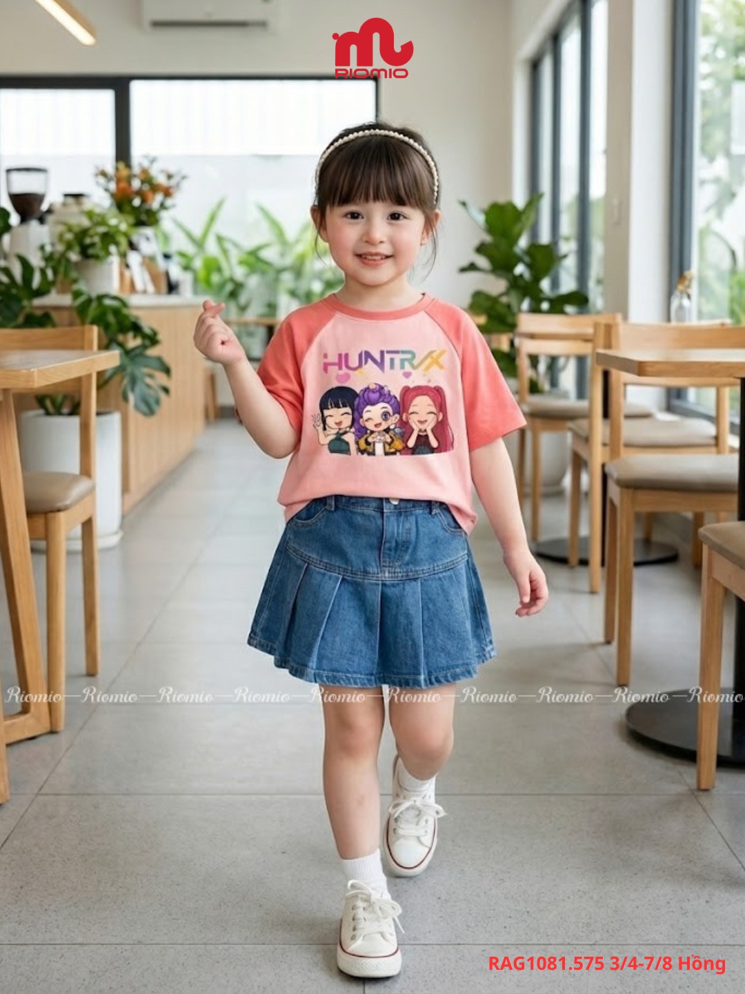 Áo phông cộc tay bé gái 3-8 tuổi