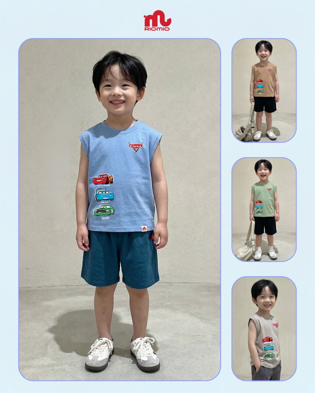Bộ cotton bé trai 3-8 tuổi