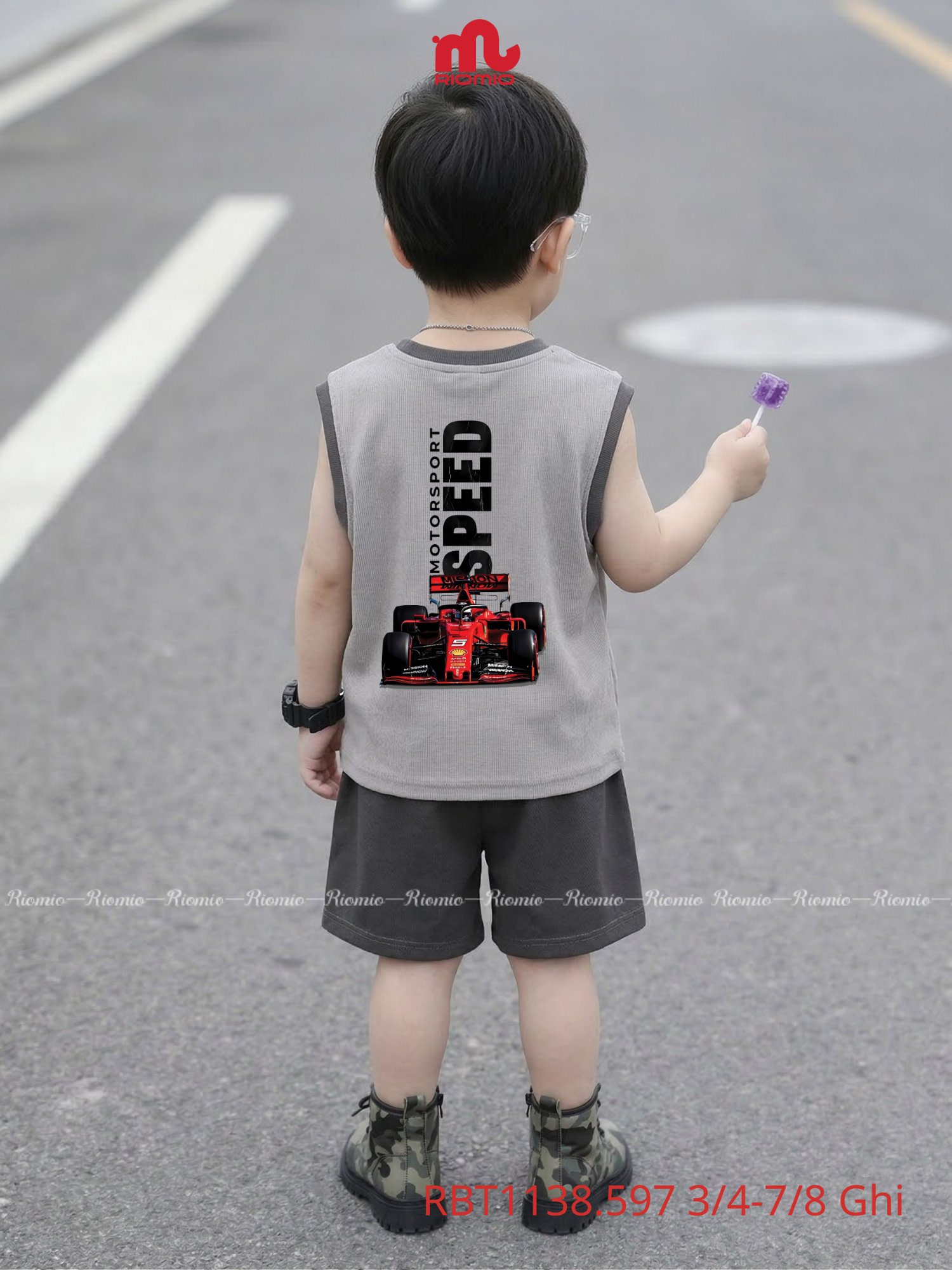 Bộ cotton Bét trai sát nách 3-8 tuổi