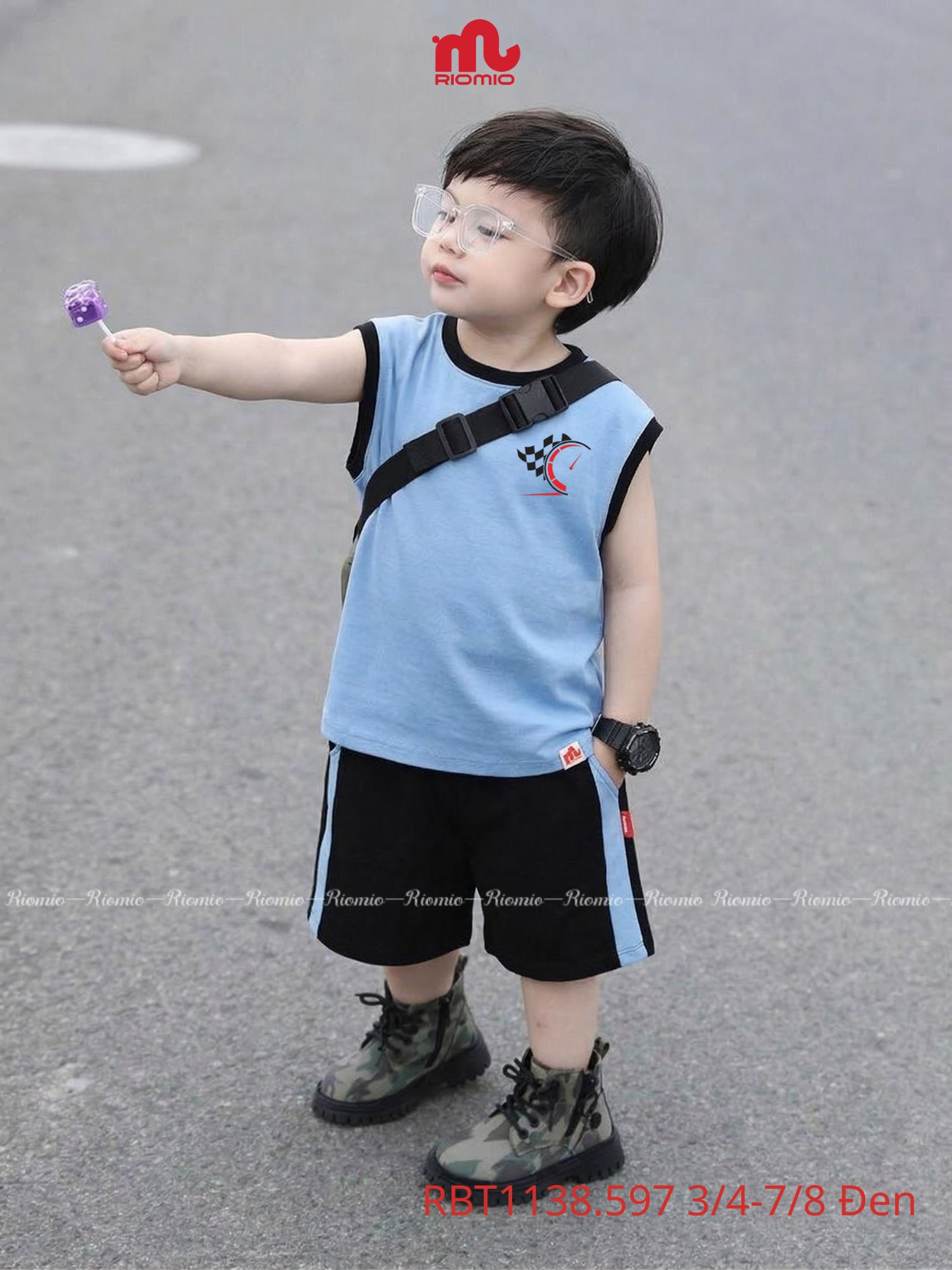 Bộ cotton Bét trai sát nách 3-8 tuổi