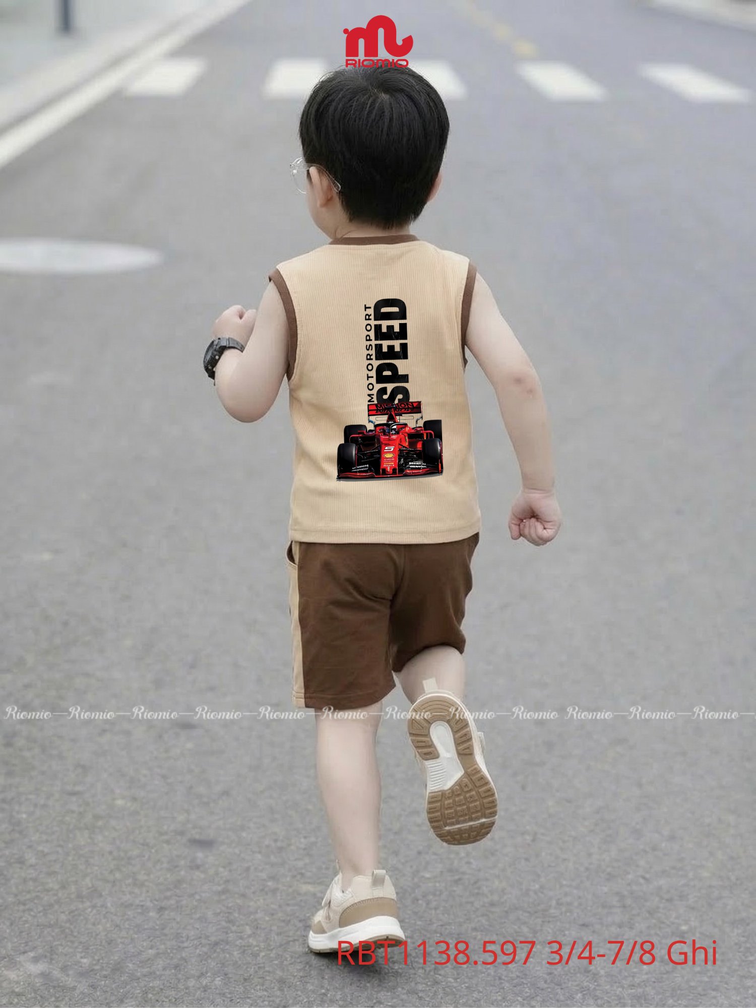 Bộ cotton Bét trai sát nách 3-8 tuổi