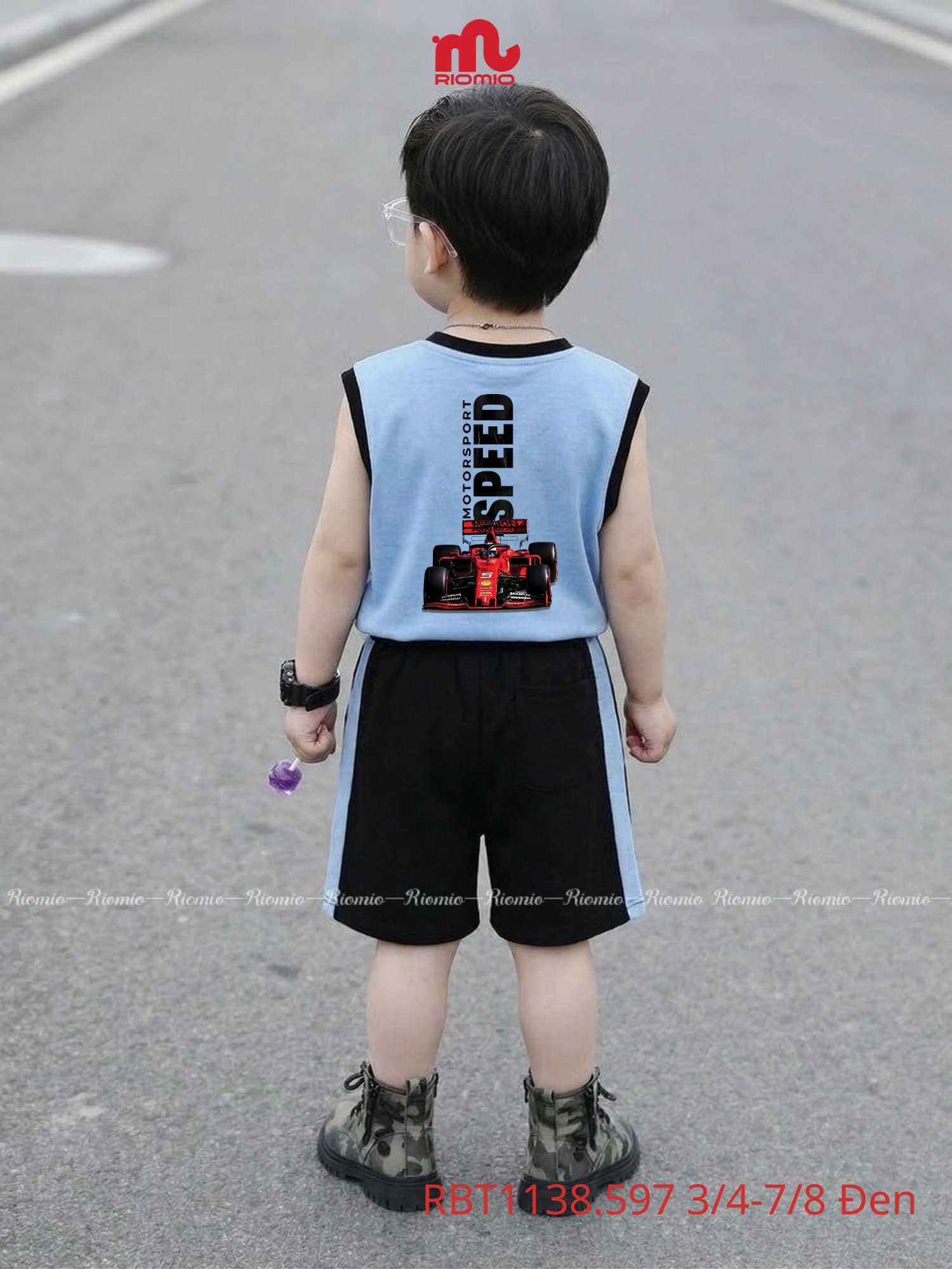 Bộ cotton Bét trai sát nách 3-8 tuổi