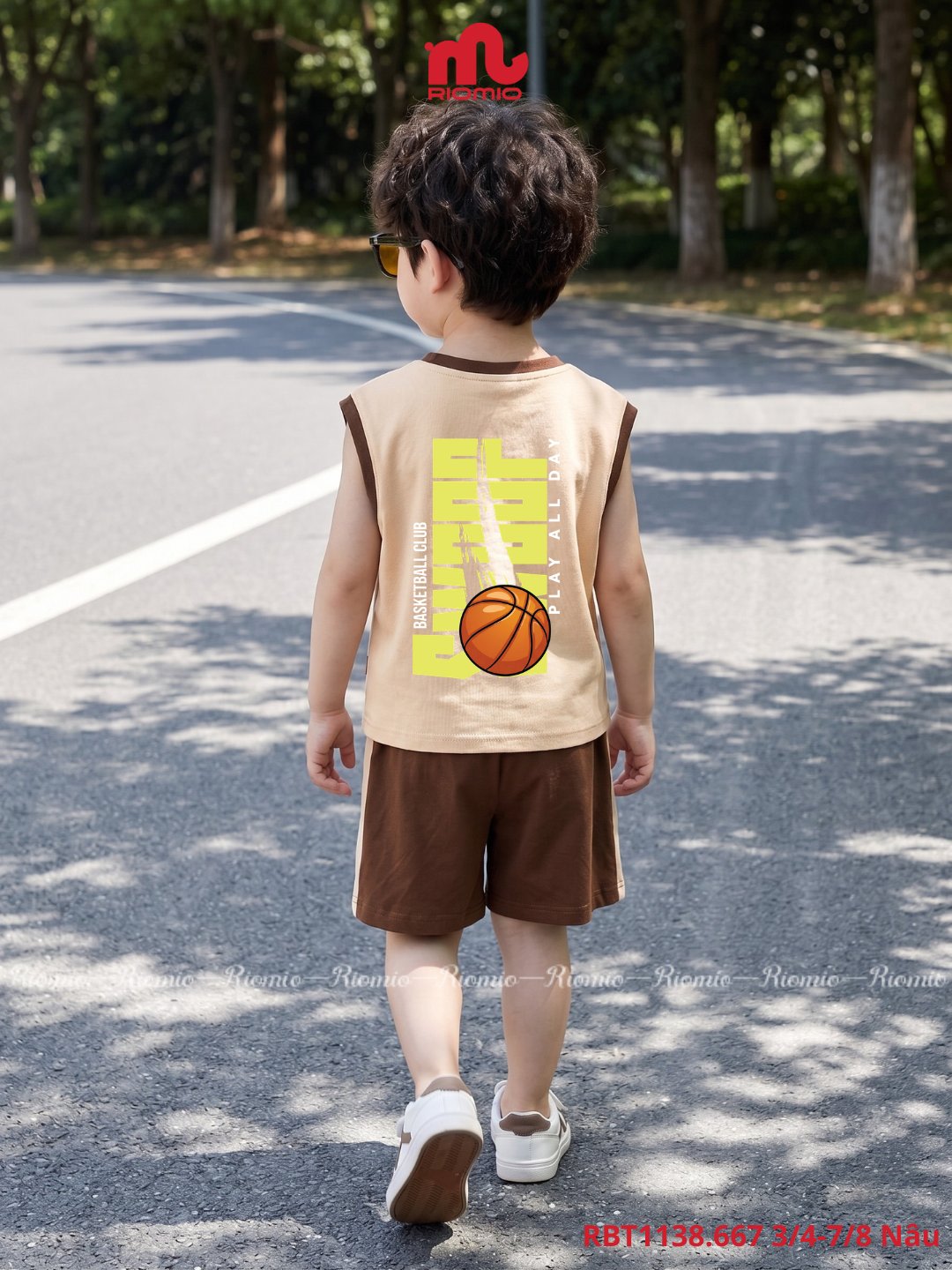 Bộ cotton bé trai sát nách 3-8 tuổi