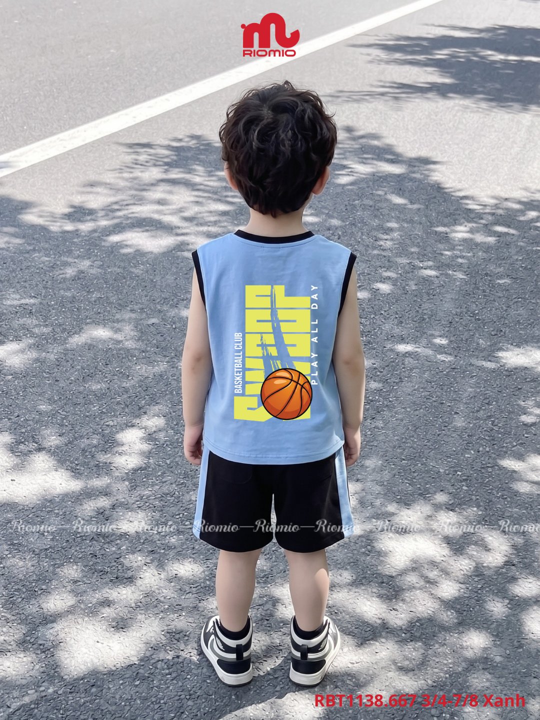 Bộ cotton bé trai sát nách 3-8 tuổi