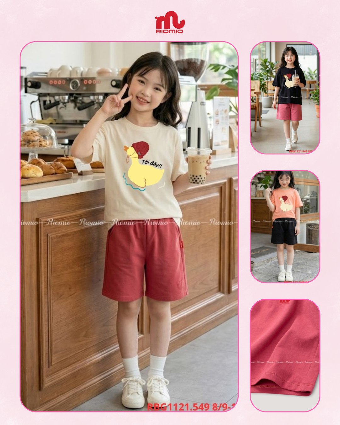Bộ cotton cộc tay 8-13 tuổi