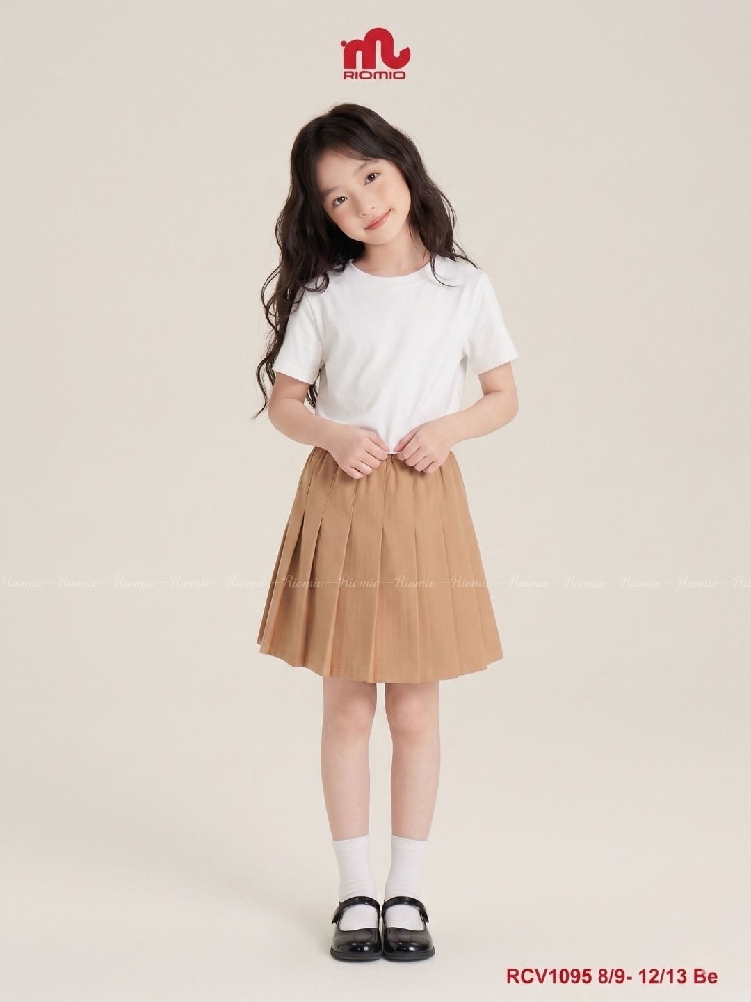 Chân váy kaki dập ly 8-13 tuổi