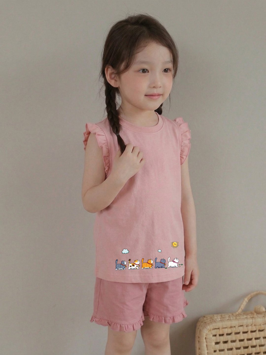 Bộ cotton bé gái 2-7 tuổi