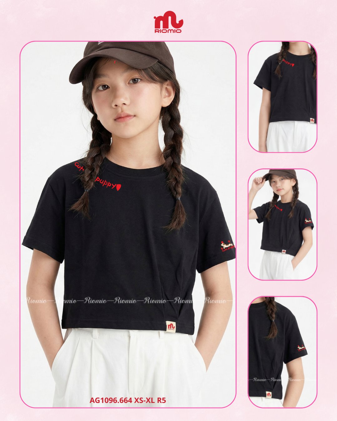 Áo cotton bé gái XS-XL