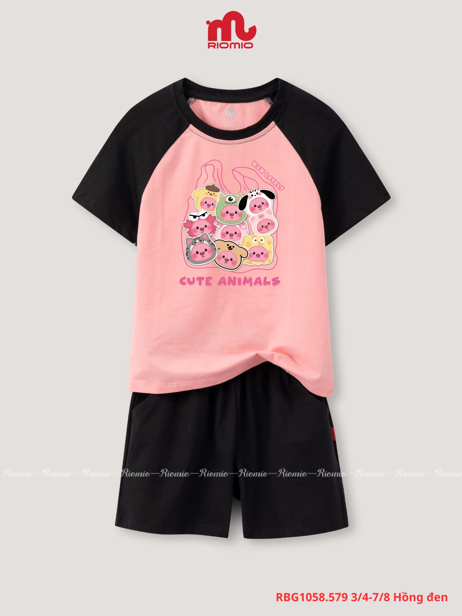 Bộ cotton cộc tay 3-8 tuổi