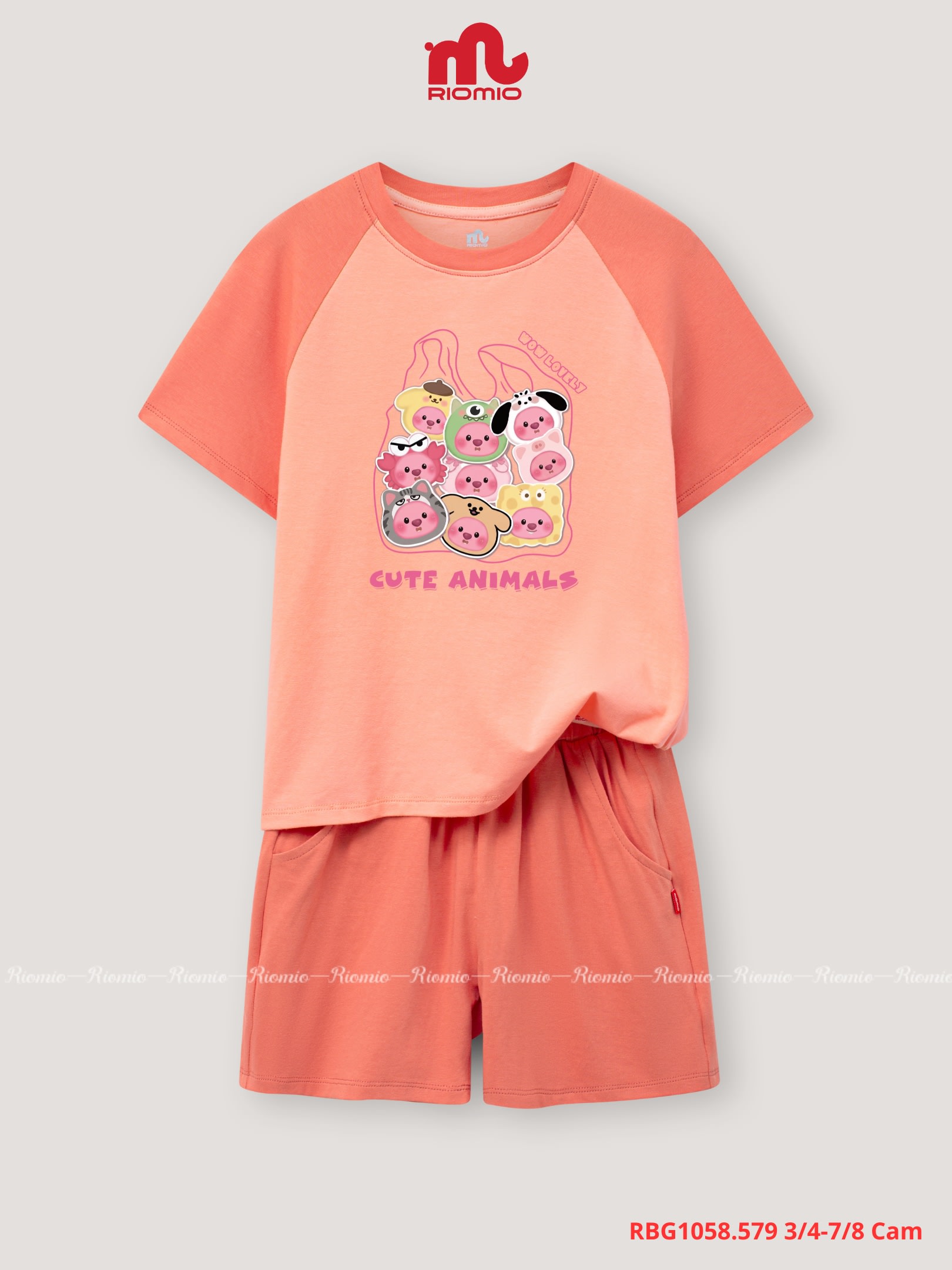 Bộ cotton cộc tay 3-8 tuổi