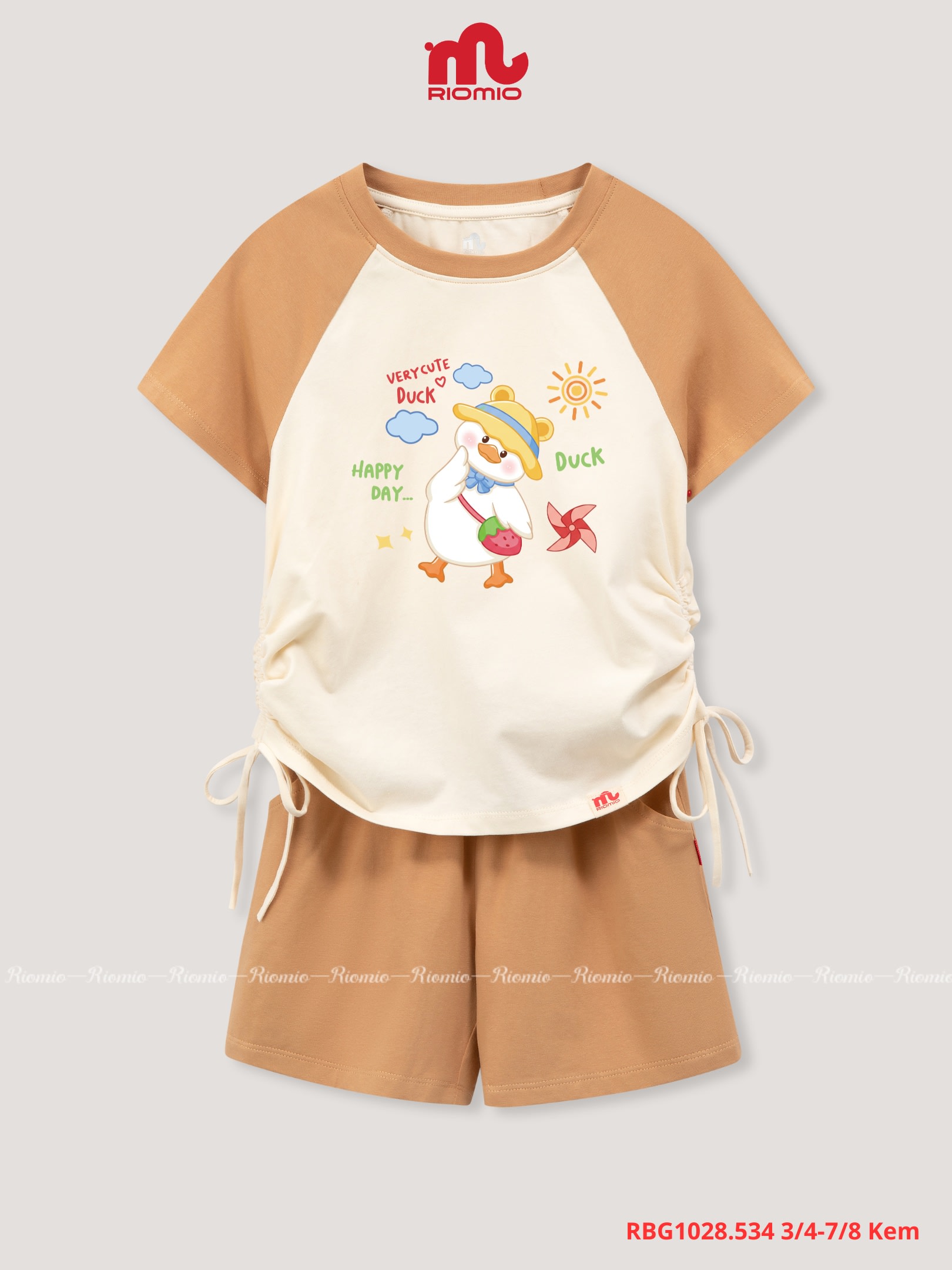 Bộ cotton cộc tay 3-8 tuổi