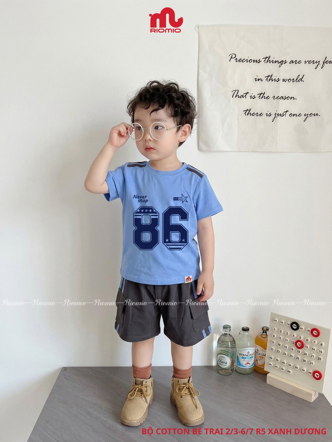Bộ cotton bé trai 2-7 tuổi