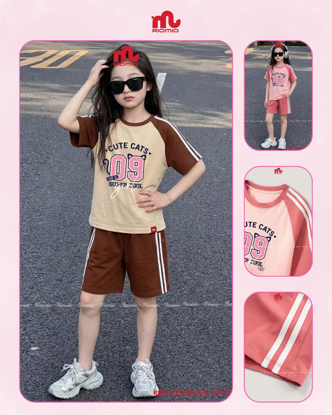 Bộ cotton cộc tay 8-13 tuổi