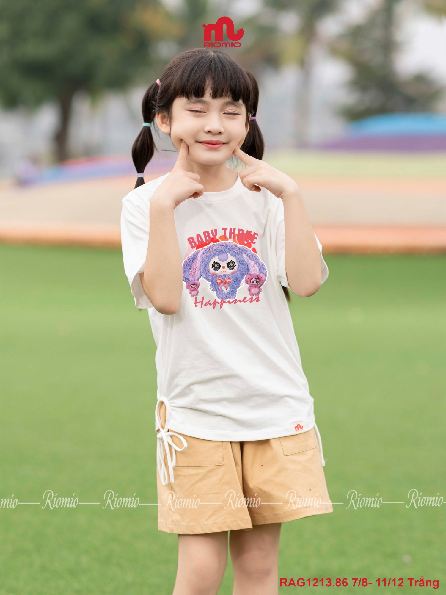 Áo cotton Bé gái rút dây (7-12 tuổi)
