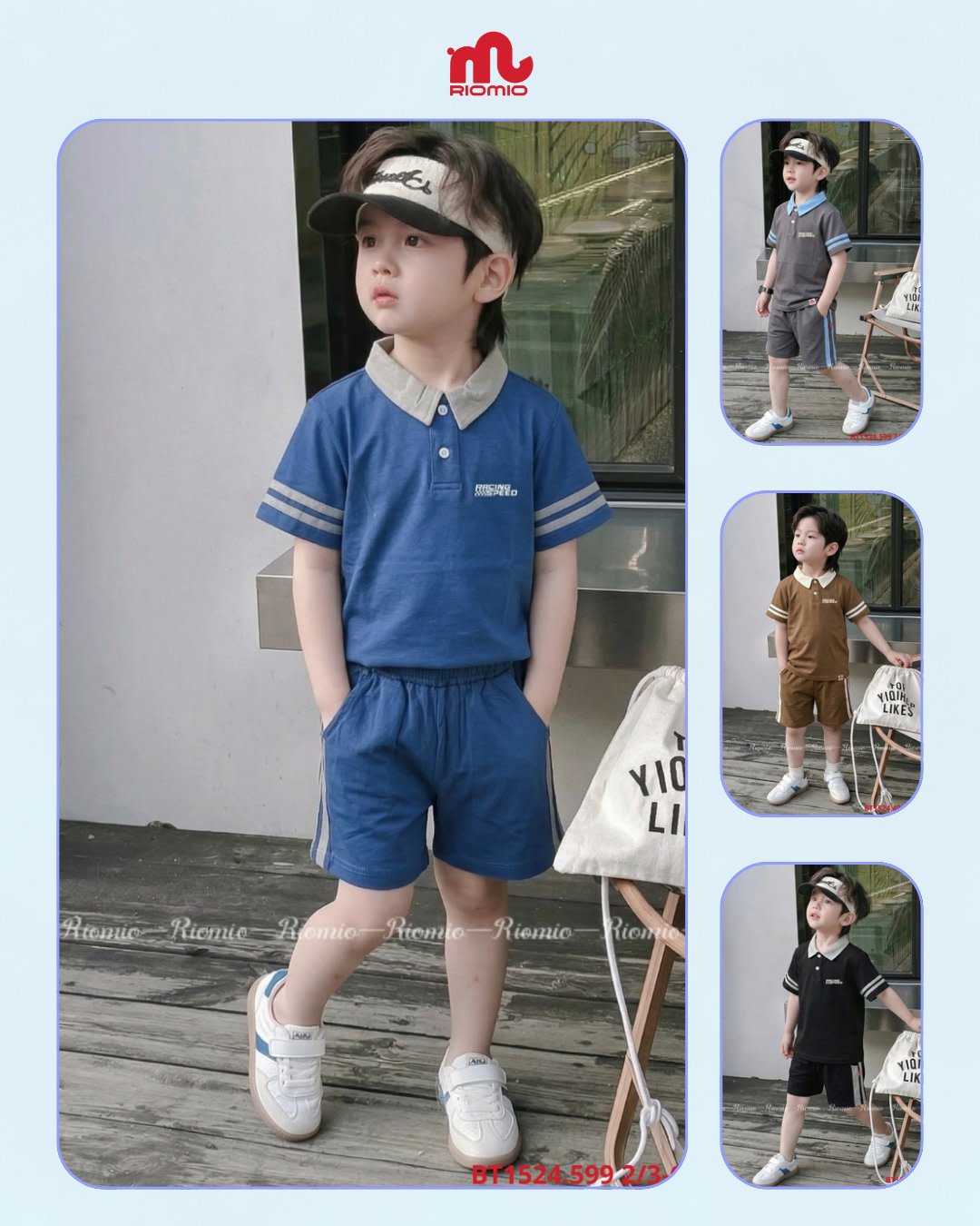 Bộ cotton bé trai 2-7 tuổi