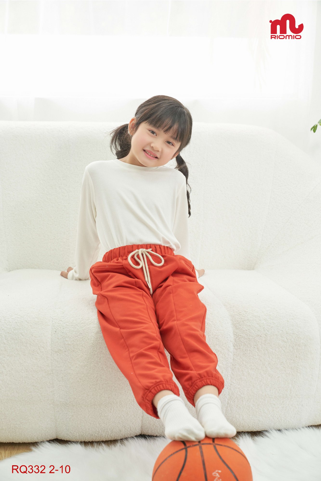 Quần nỉ da cá bo gấu túi liền thân bé gái 2–4 tuổi