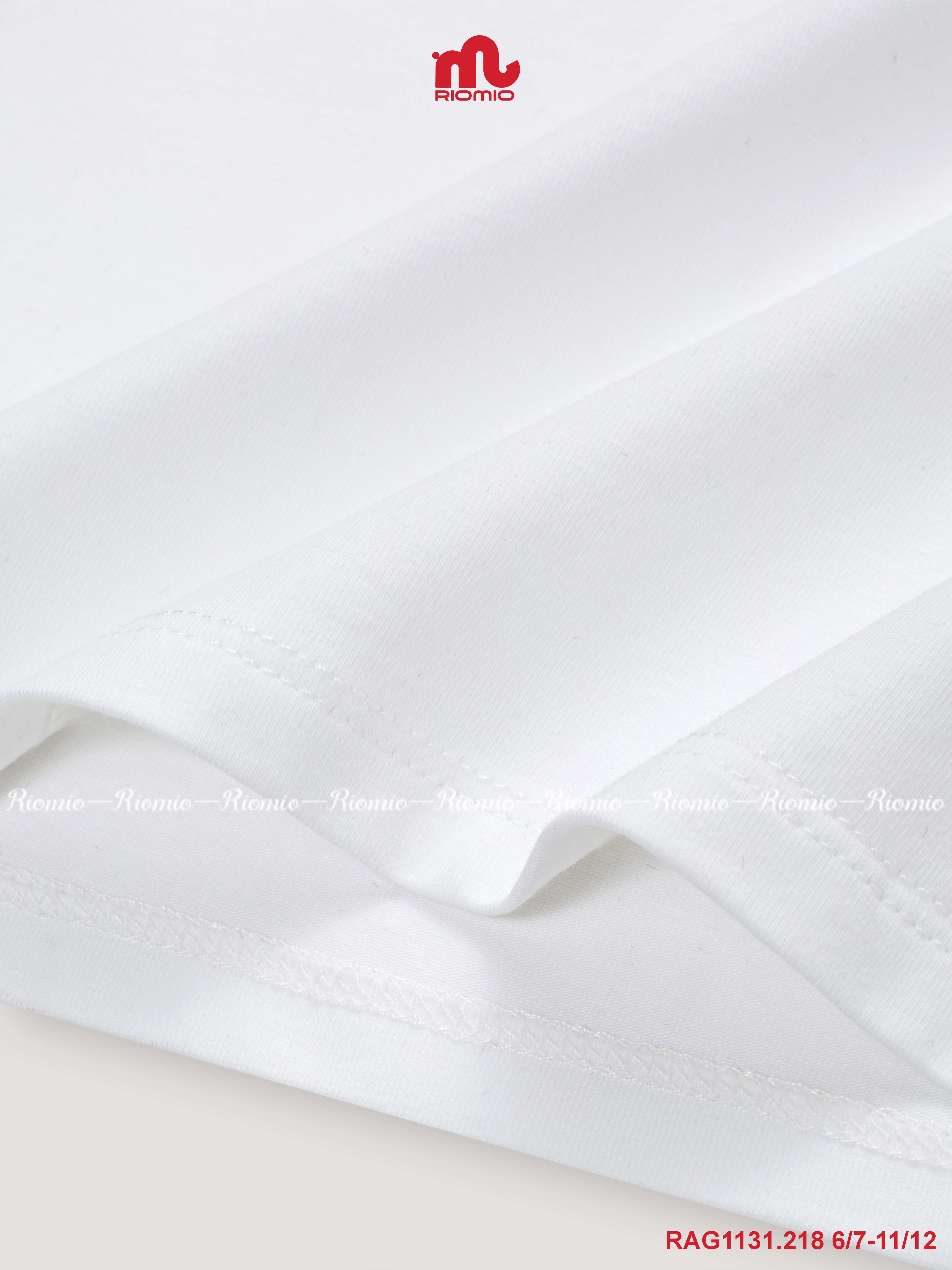 Áo polo cotton in hình bé gái 6–12 tuổi