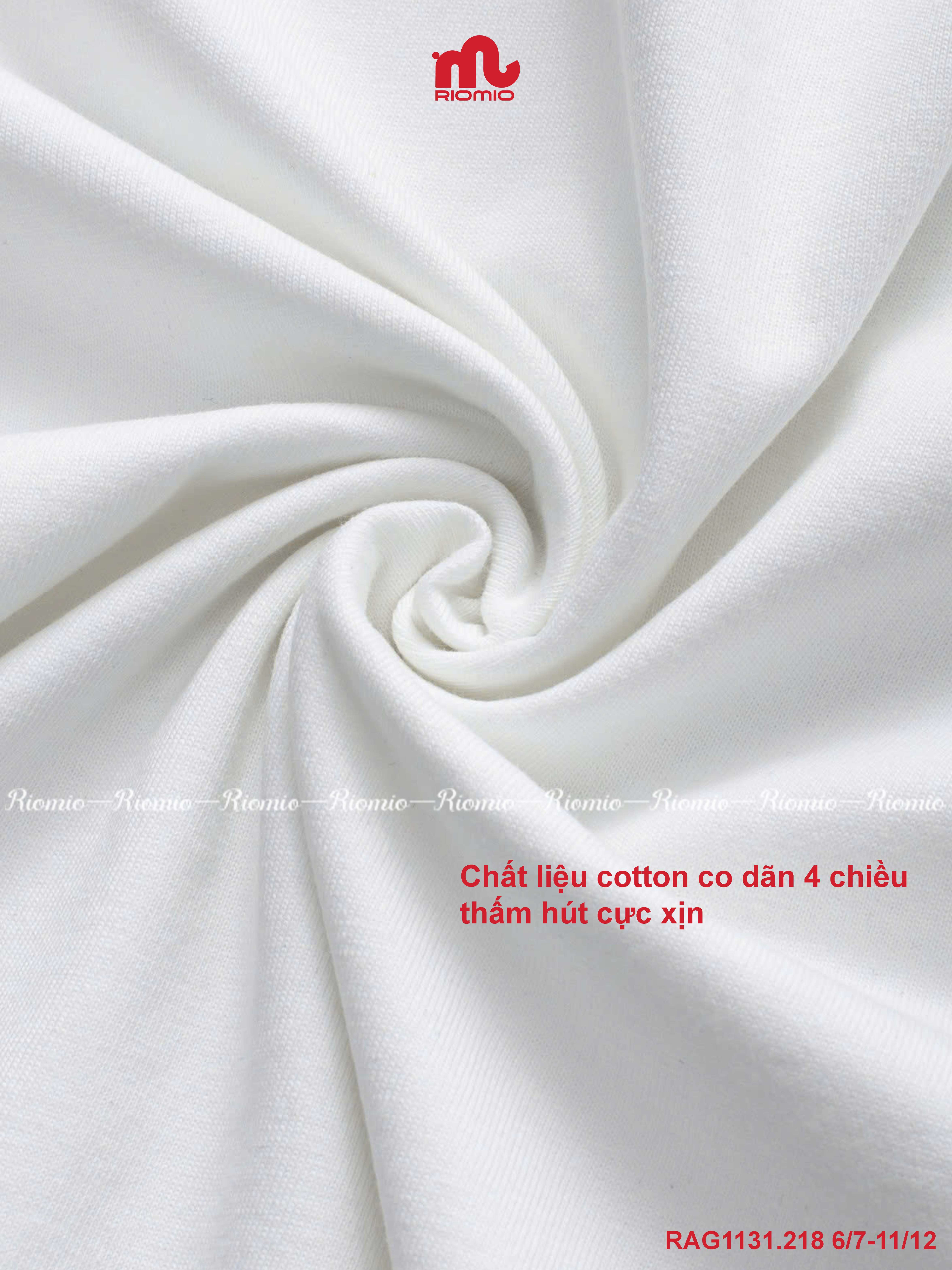 Áo polo cotton in hình bé gái 6–12 tuổi