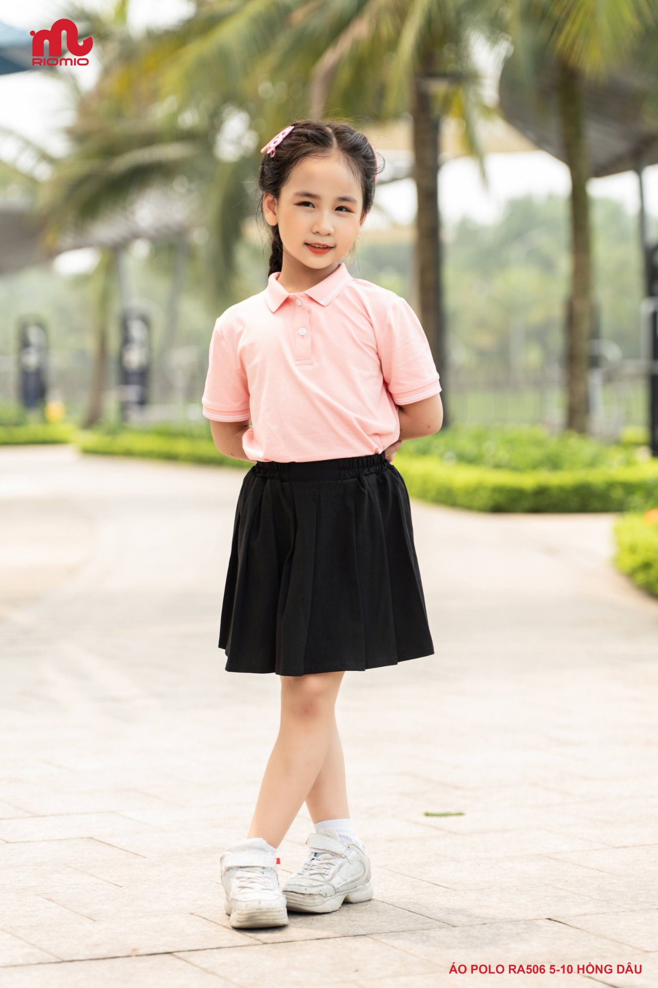 Áo polo Linda cotton co giãn 4 chiều bé gái size 7/8