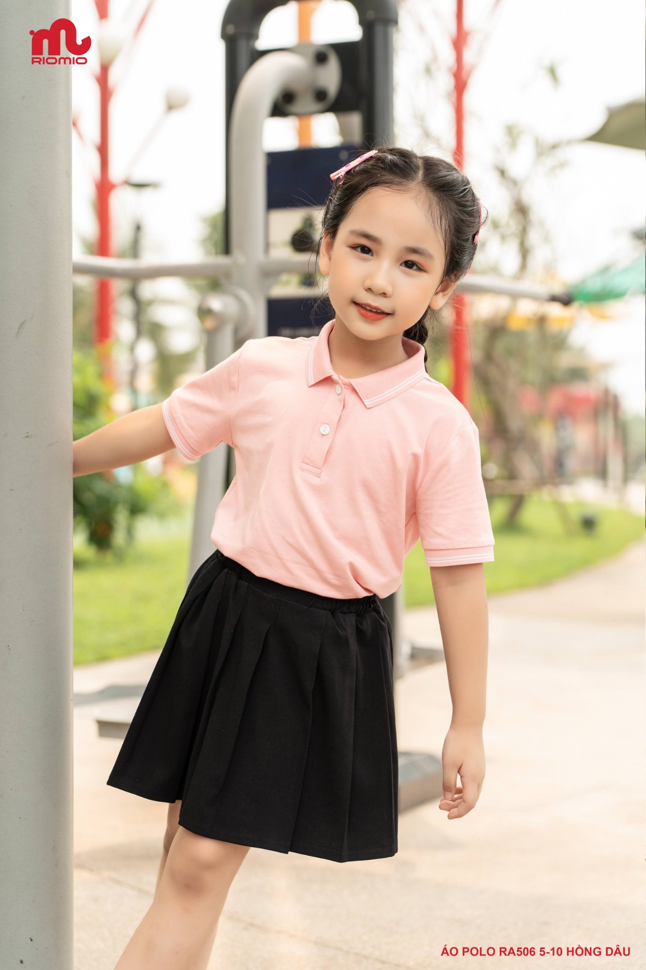 Áo polo Linda cotton co giãn 4 chiều bé gái size 7/8