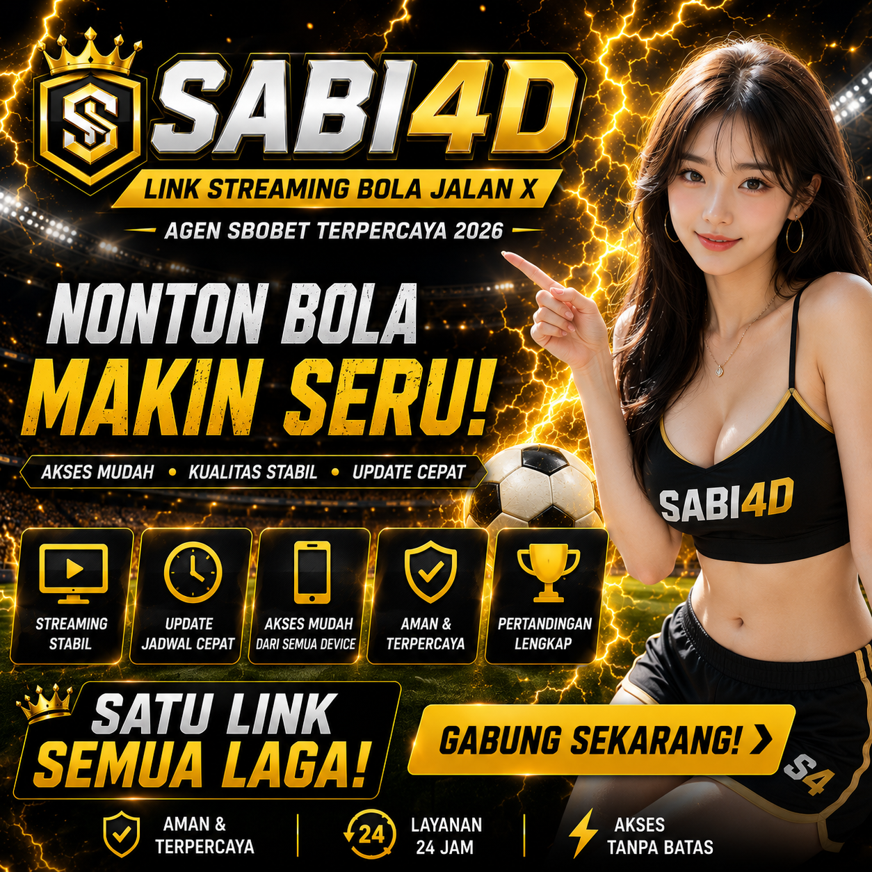 SABI4D: Link Streaming Bola Jalan X Agen SBOBET terpercaya 2026 by Hey siriusly