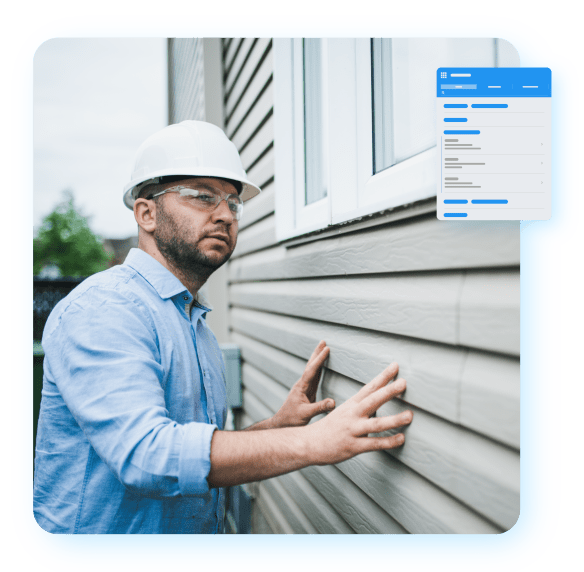 Man inspecting performing building compliance inspection