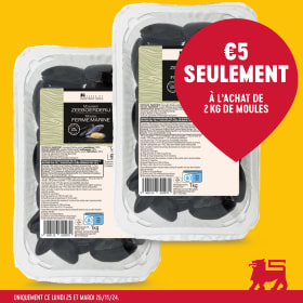 Moules 5€/2kg