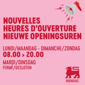 Nouvelles heures d'ouverture