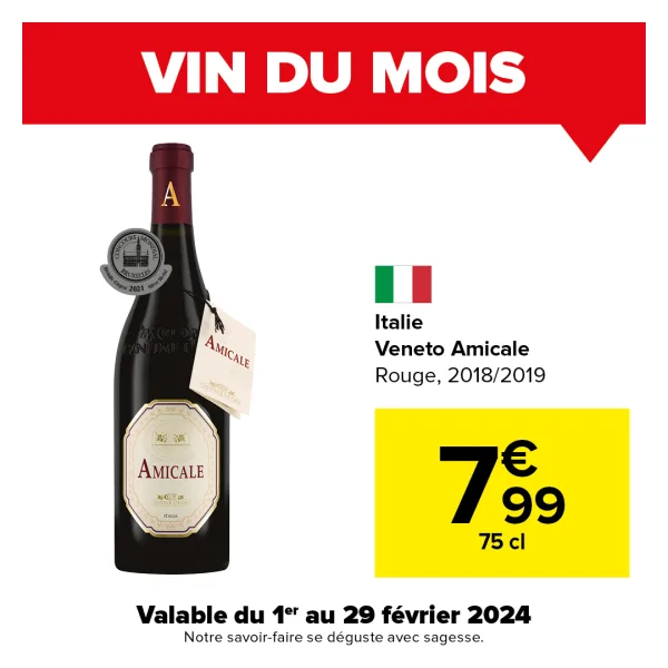 Vin rouge du mois - Italien “Veneto Amicale”