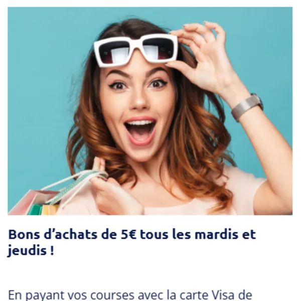 Nous acceptons les VISA CARREFOUR et TOUS SES AVANTAGES😁😁😁