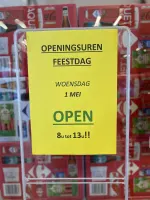OPENINGSUREN 1 MEI 🤩