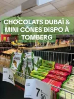 🌟 Le chocolat de Dubaï et les bites cônes débarquent au Market Tomberg !🌟