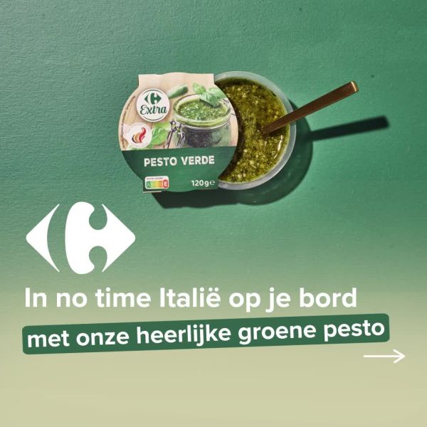Groene pesto van Carrefour Extra !
