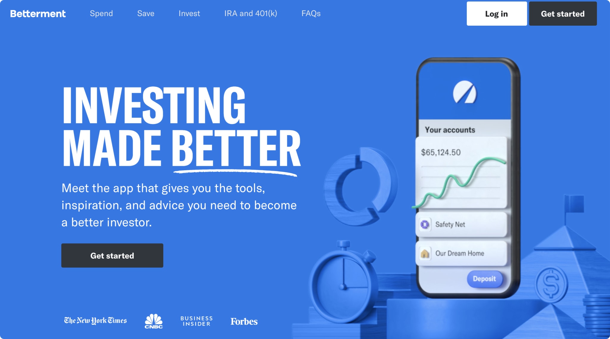 Betterment homepage