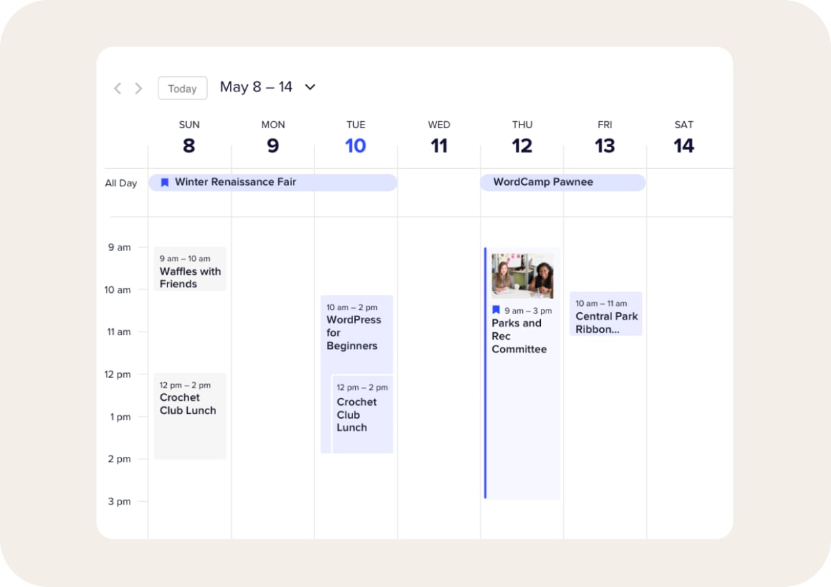 The Events Calendar – WordPress plugin