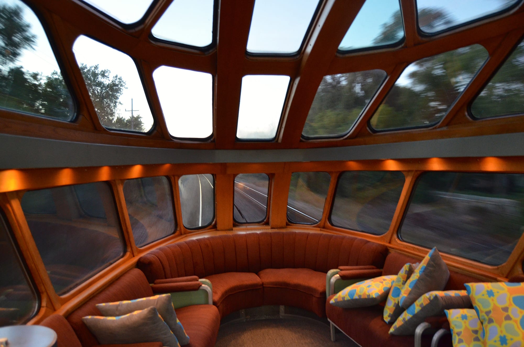 The caboose had a pretty amazing view.