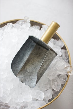 Zinc Scoop With Brass Handle