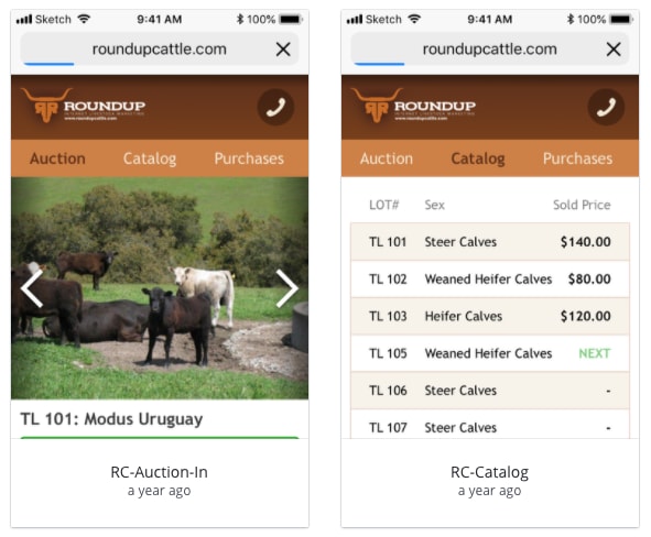 Roundup Cattle Screenshot Roundup Cattle's new mobile application