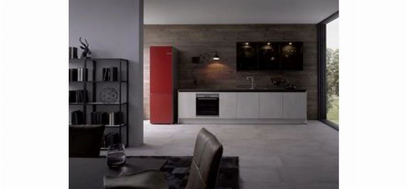 Küchenzeile Contur®Küche 51.180 in Weißgrau Beton Nb. kombiniert mit