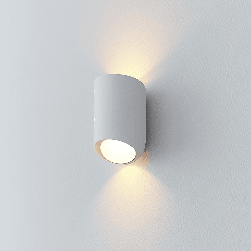 Ein Licht an der Wand gibt einen weichen, warmen Schein ab.