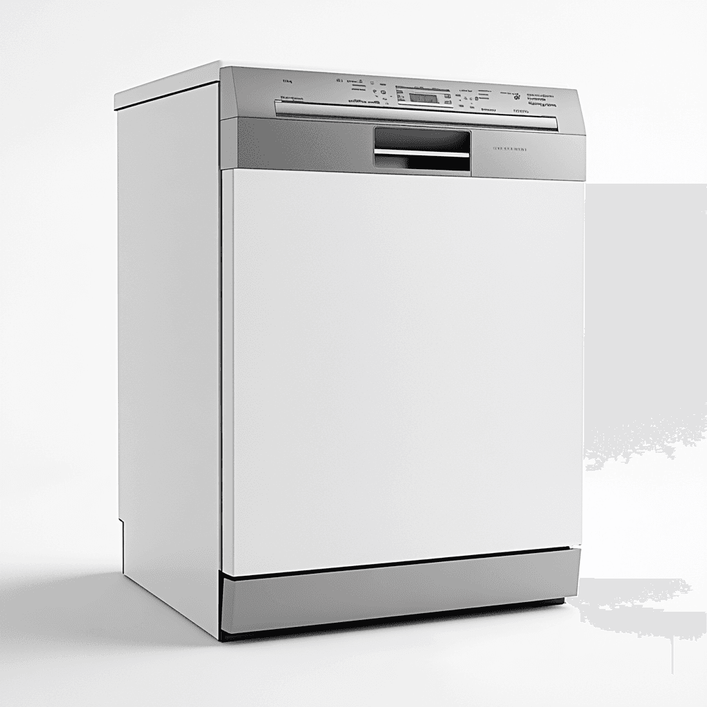 Miele Waschmaschine, silberfarben, digitale Anzeige, diverse Knöpfe.