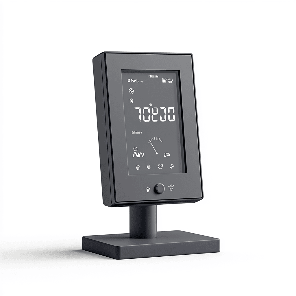 Ein digitales Thermometer mit digitaler Anzeige und Alarmfunktion für Über- und Unterschreitungen des gewünschten Temperaturbereichs.