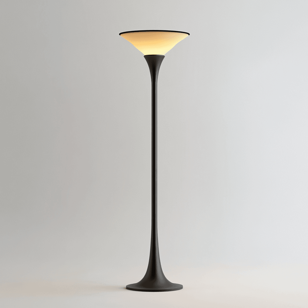Lampe mit Leuchtkörper und Reflektor auf einer Oberfläche.
